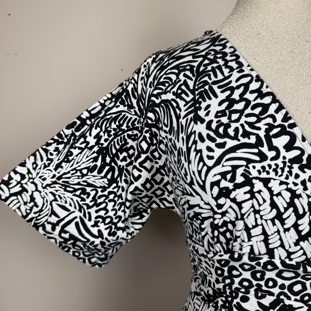 Lilly Pulitzer Parigi Maxi Dress Women S Onyx Home Slice Black White Jersey Boho - Picture 6 of 11